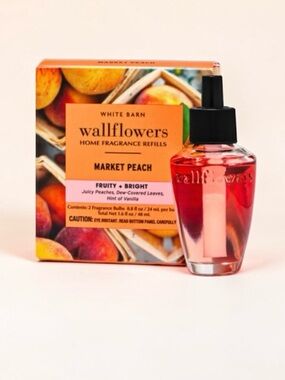 Bath & Body Works Wallflowers Market Peach Refills 2 Pack Nwt